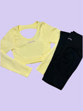 Conjunto licra larga+ top manga larga
