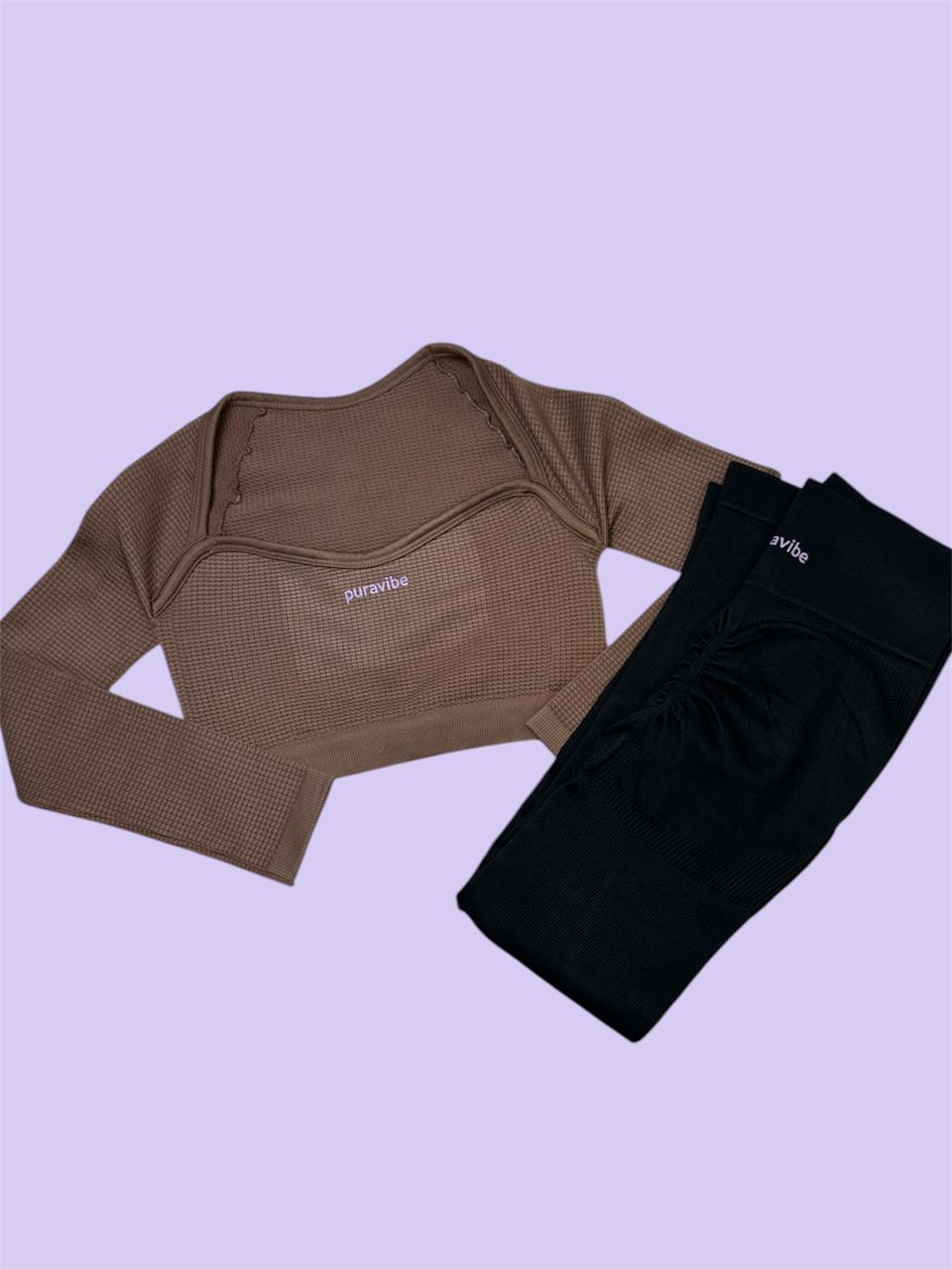 Conjunto licra larga+ top manga larga